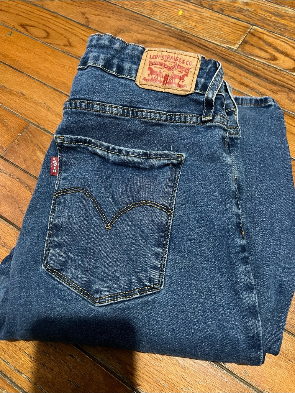 Levi's model 721 High Rise Skinny in medium blue wash size 27 women